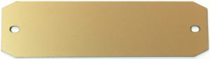 Lot de 25 Inters funéraires 145x40mm Or Brossé – 2 Trous ovoïdes
