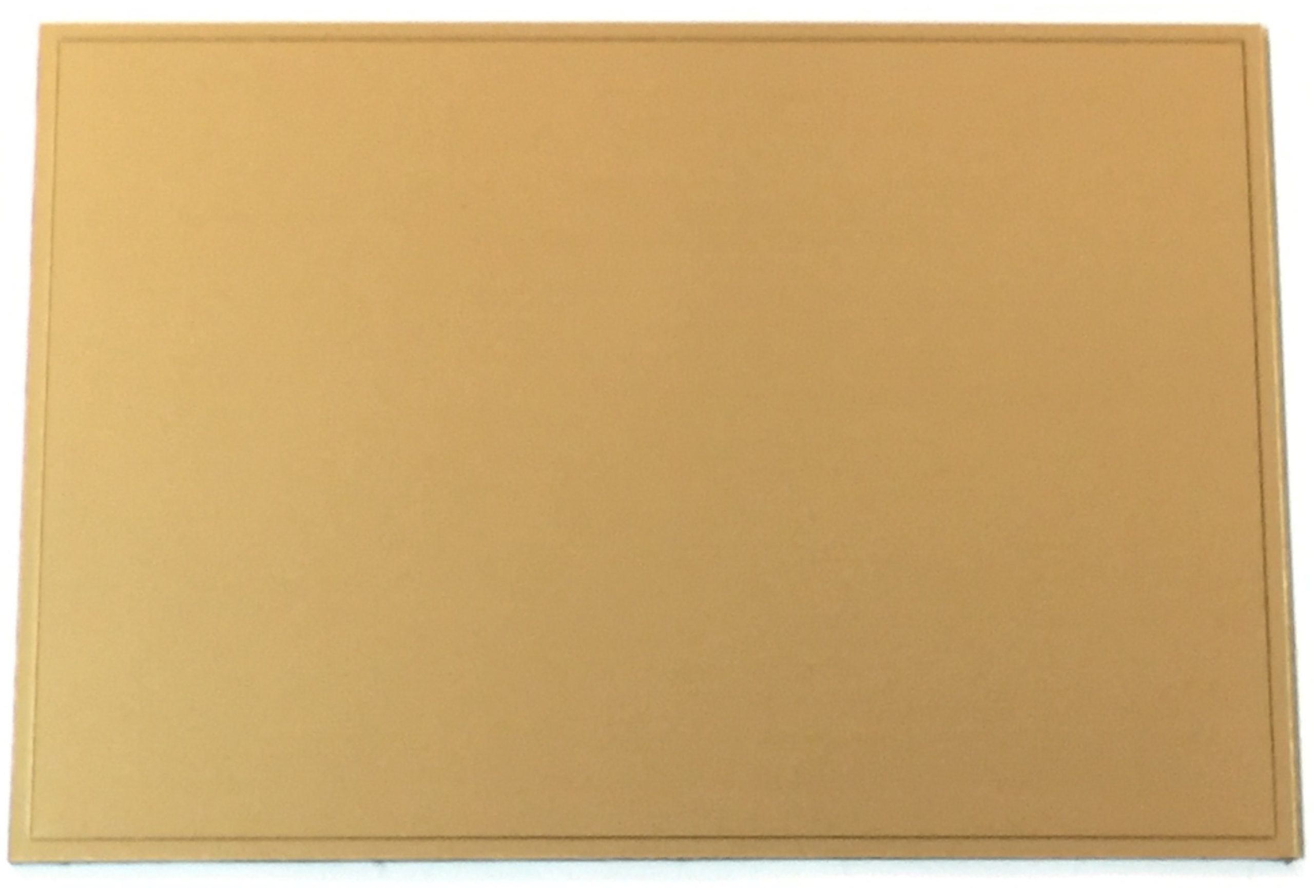 Lot de 25 Plaques cercueils 145x100mm Simple Liseret Or Brossé