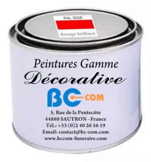 Peinture « Décorative » - Couleur : Rouge brillant - 100g