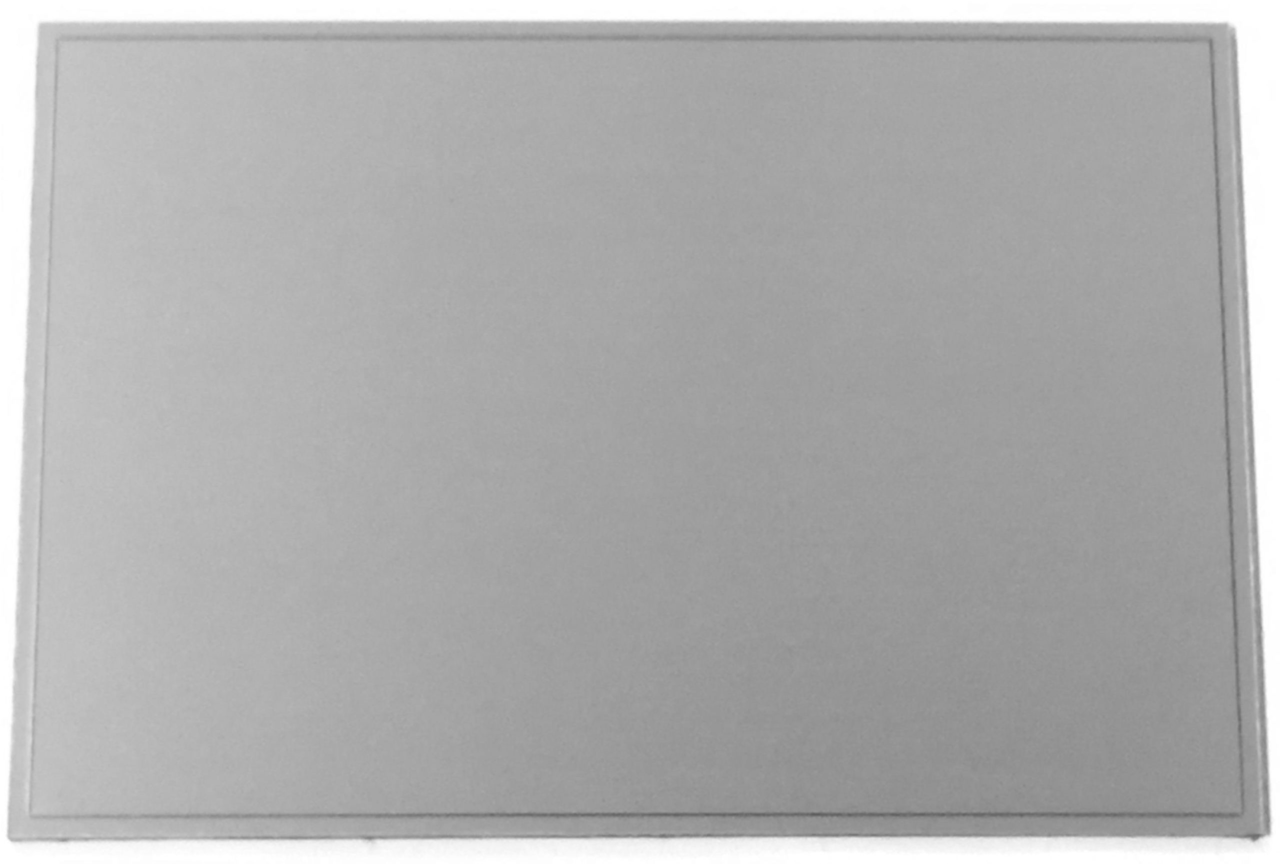 Plaque cercueil 145x100mm simple liseret Argent brossé
