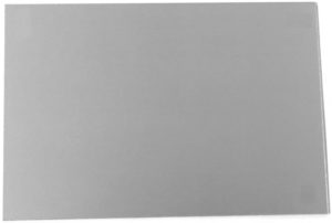 Plaque cercueil 145x100mm surface lisse Argent brossé